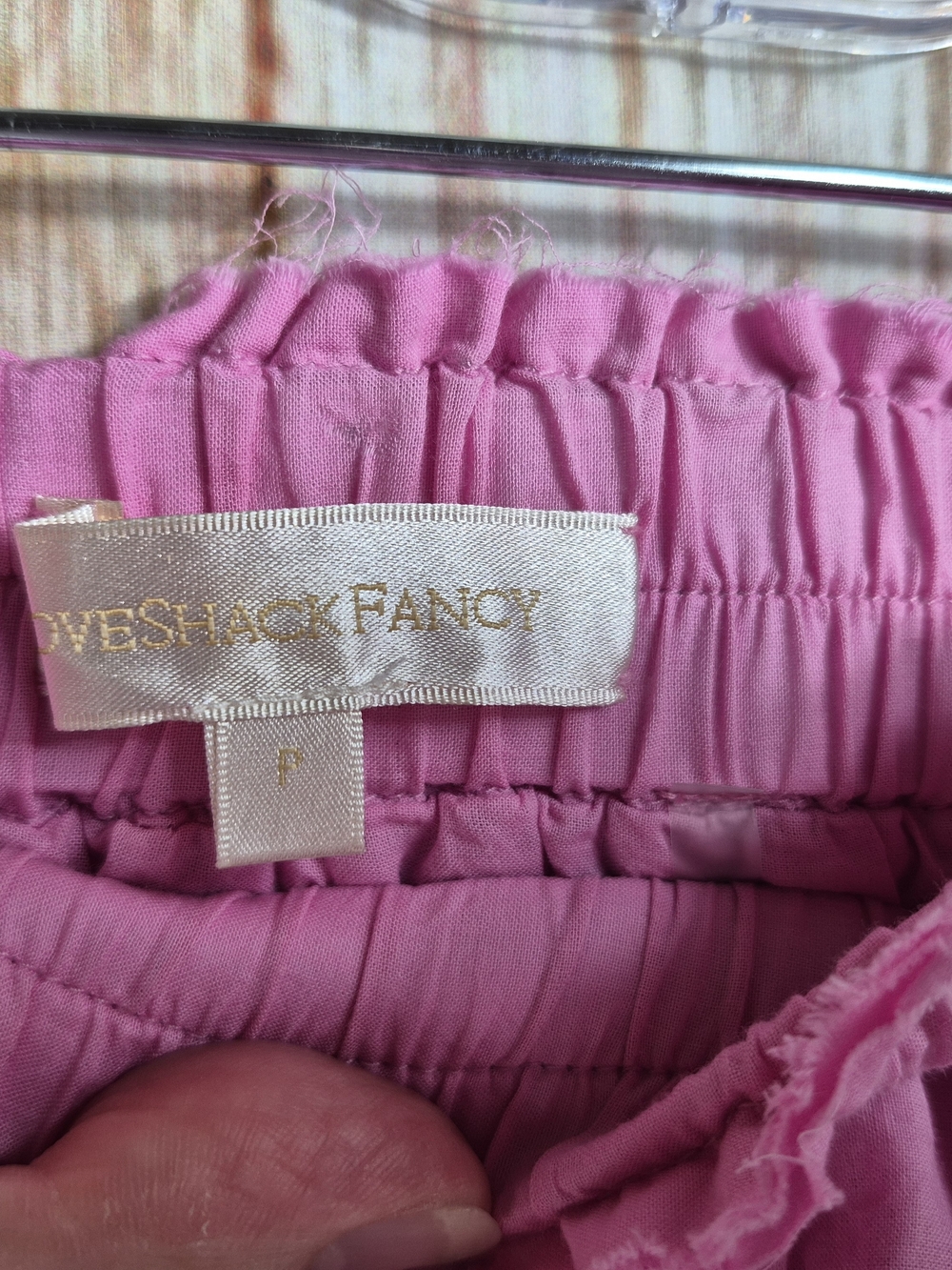 LoveShackFancy Hot Pink Tiered Ruffle Mini Skirt - Picture 4 of 5